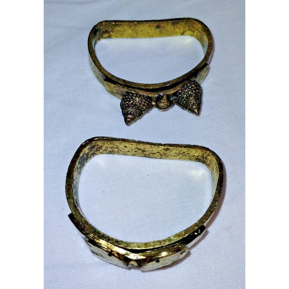 Metzke Antiqued Pewter - Seashell Design 4 Napkin Rings and 4 Place Card Holders - Picture 5 of 9